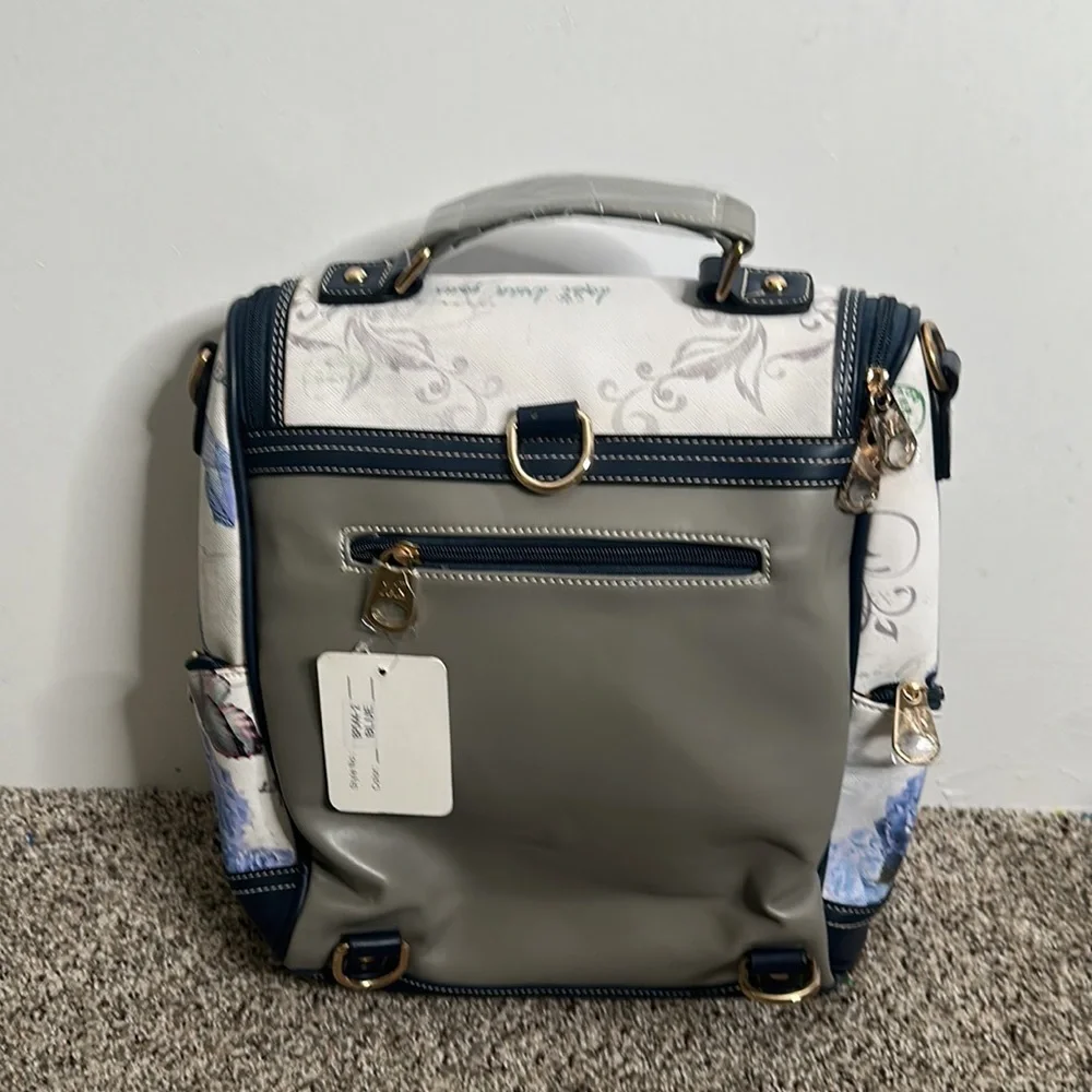 Michael Michelle bag pack navy blue gray